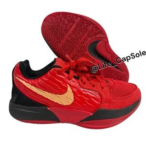Size 2.5Y Kids Nike Ja 2 'Nightmare' Red Basketball Shoe IB7249-600 GS Youth